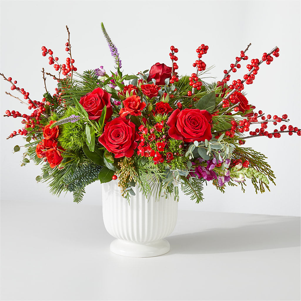 Big Red Bow Bouquet – Floral Design At Evergreen Llc, Princeton NC