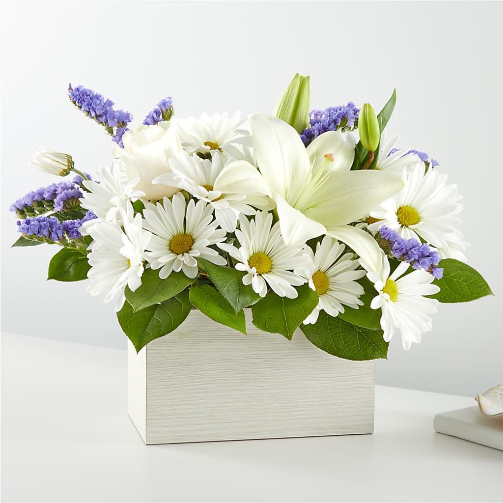 Beyond Blue Box Bouquet – Floral Design At Evergreen Llc, Princeton NC