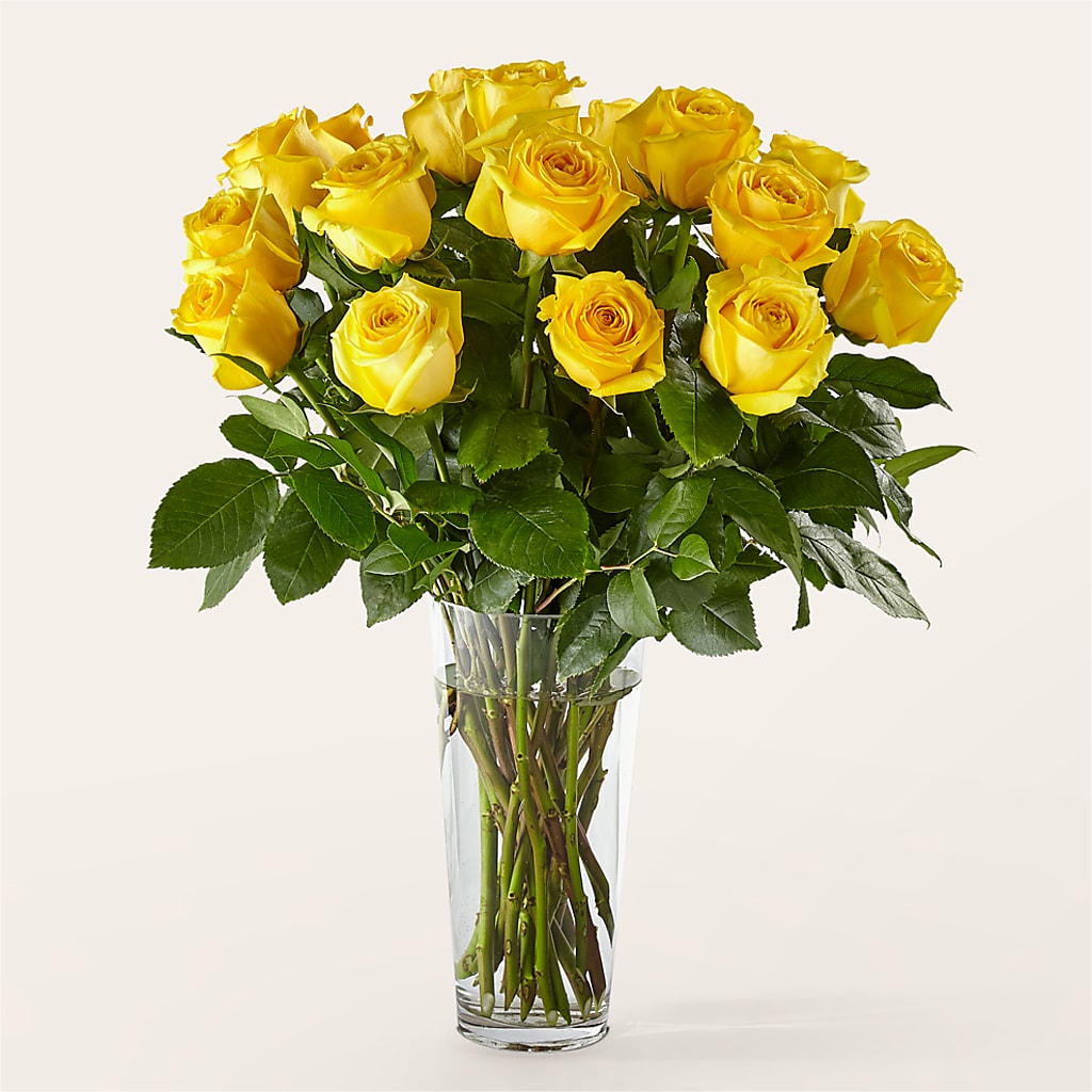 Long Stem Yellow Rose Bouquet – Floral Design At Evergreen Llc, Princeton NC