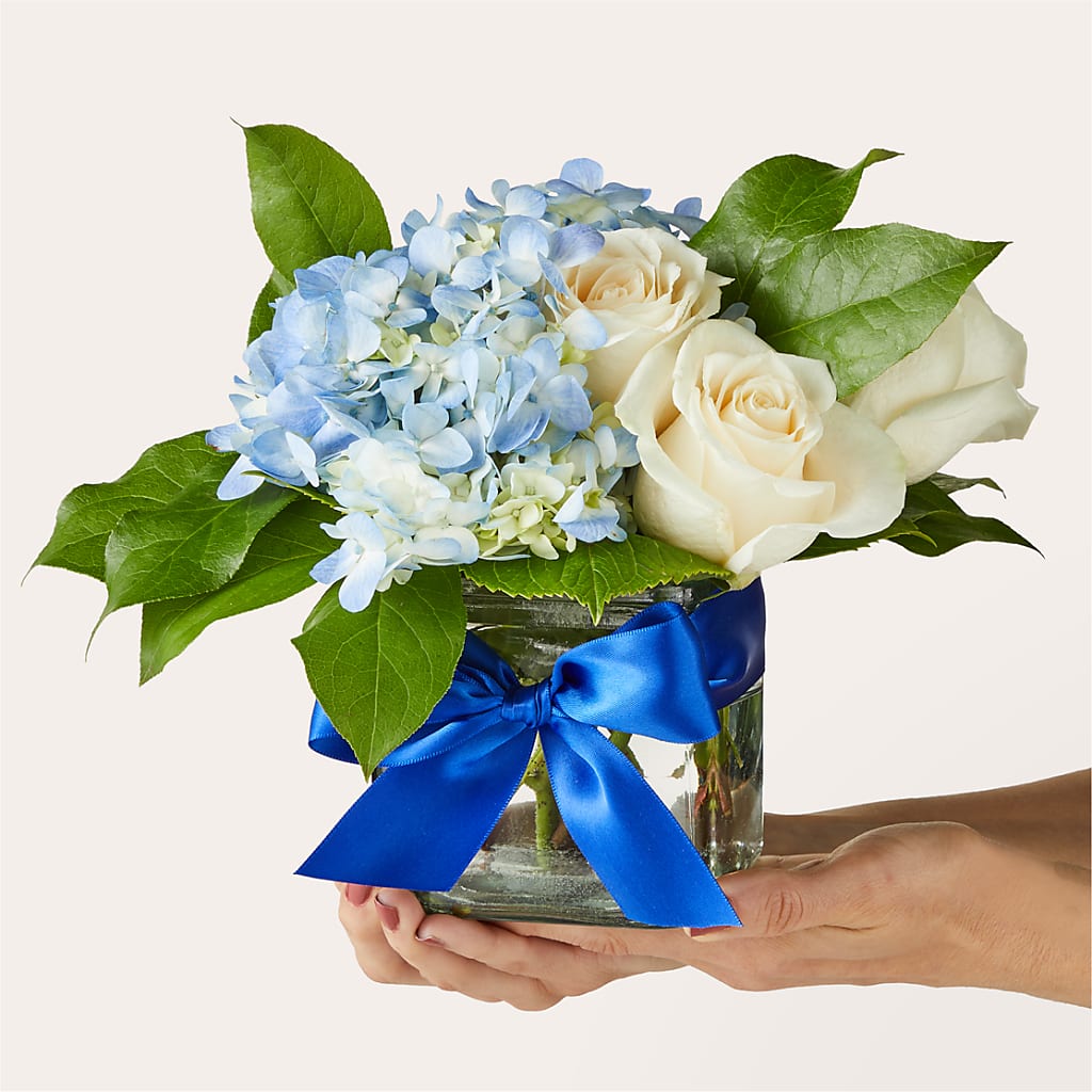 Sky Blue Delight Bouquet – Floral Design At Evergreen Llc, Princeton NC