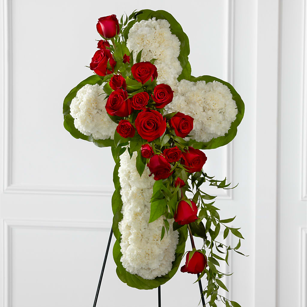 Floral Cross Easel – Floral Design At Evergreen Llc, Princeton NC