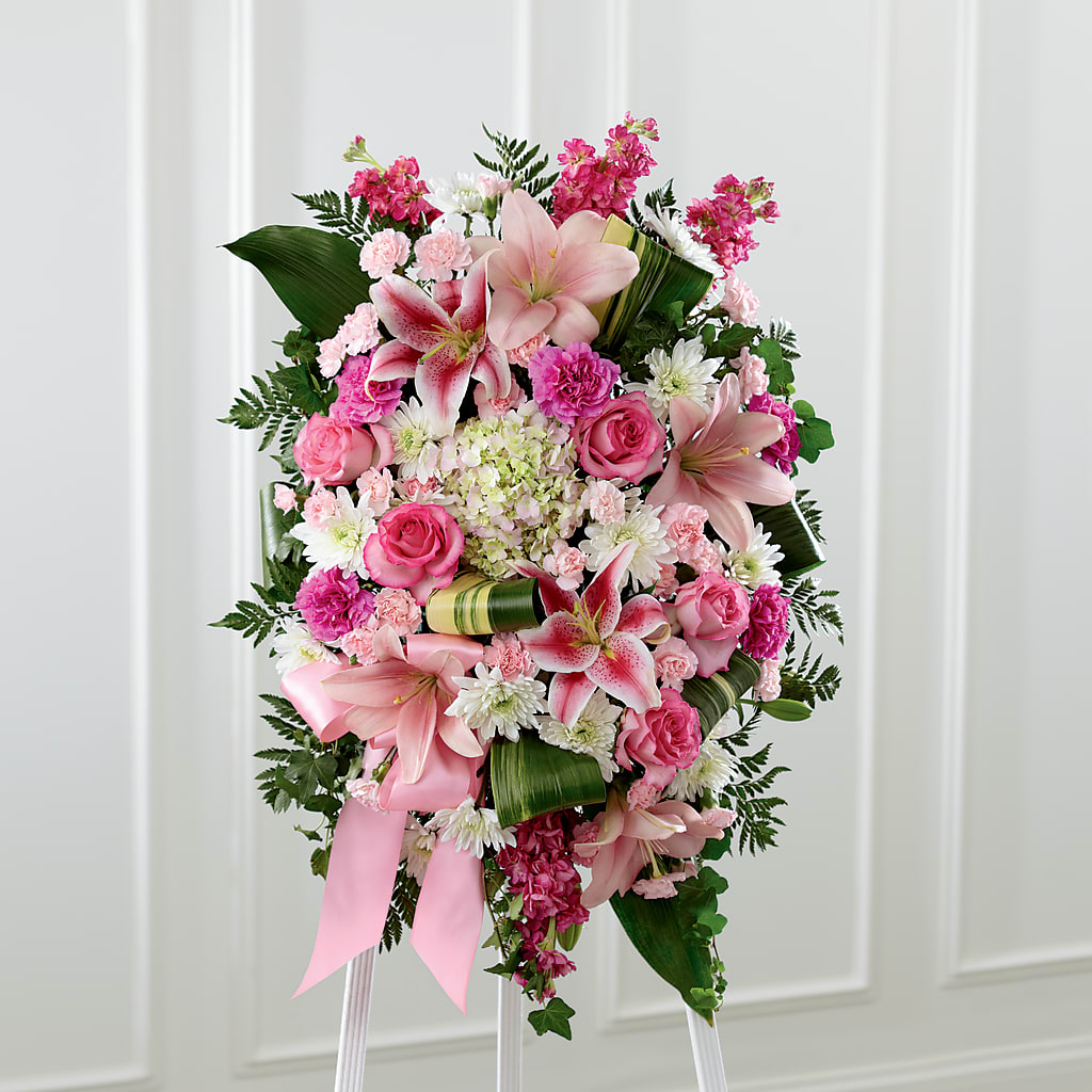 Comforting Standing Spray – Floral Design At Evergreen Llc, Princeton NC