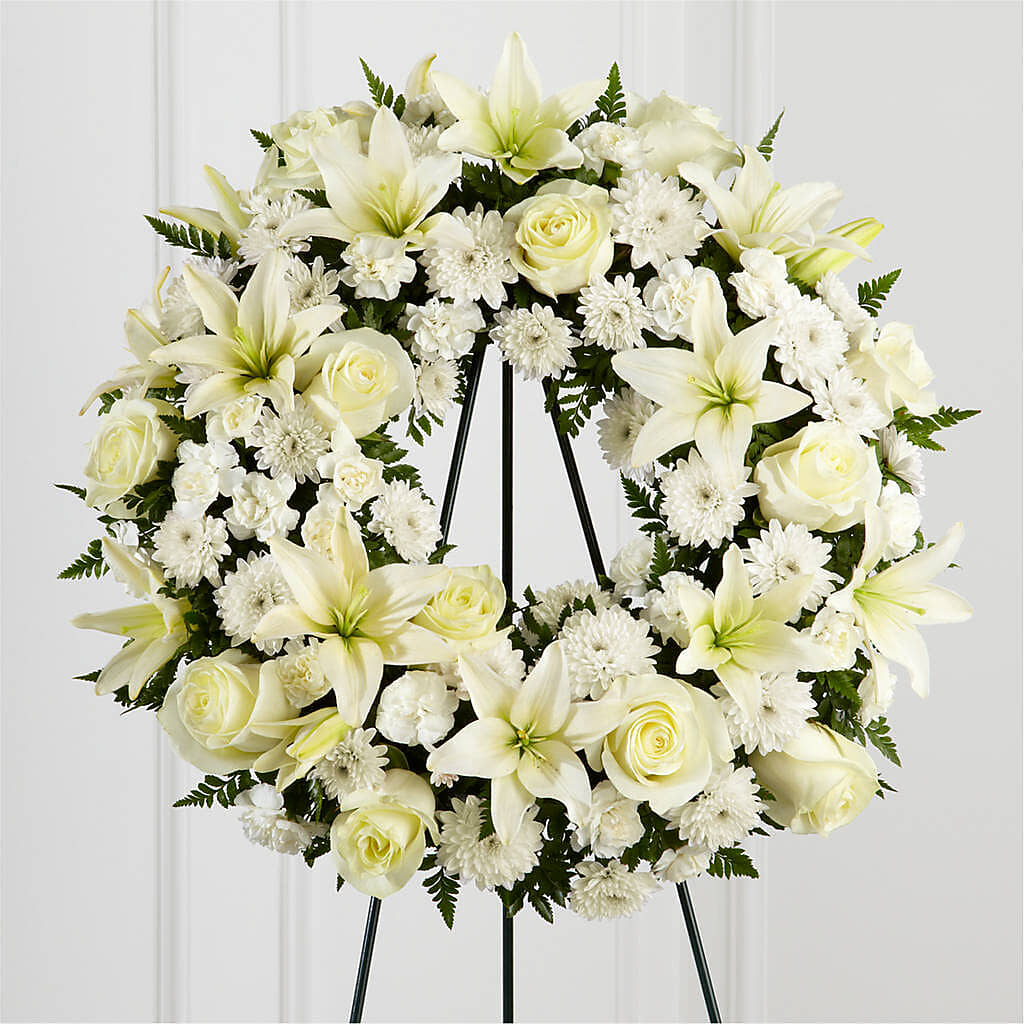 Treasured Tribute Wreath – Floral Design At Evergreen Llc, Princeton NC