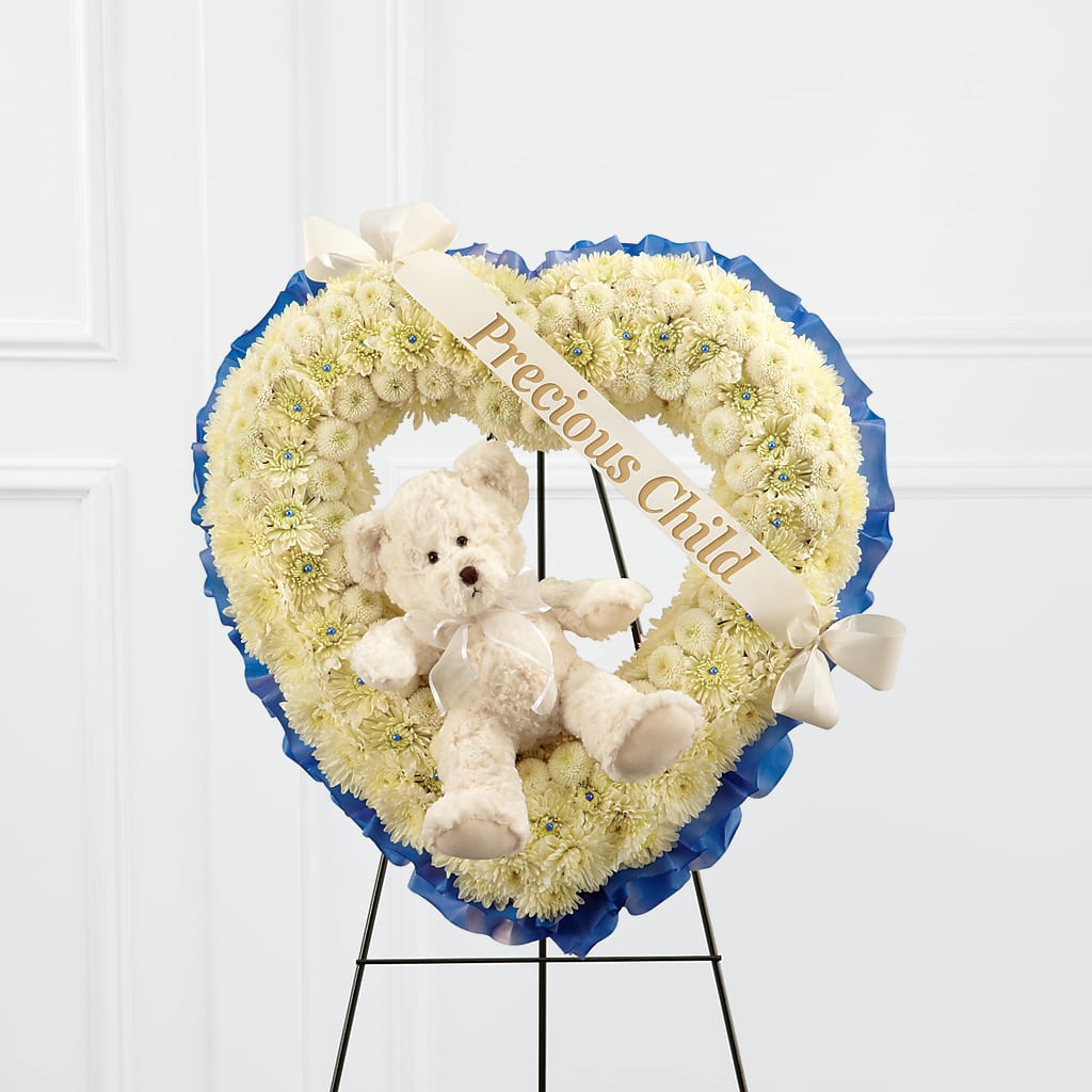Precious Child Standing Heart – Floral Design At Evergreen Llc, Princeton NC