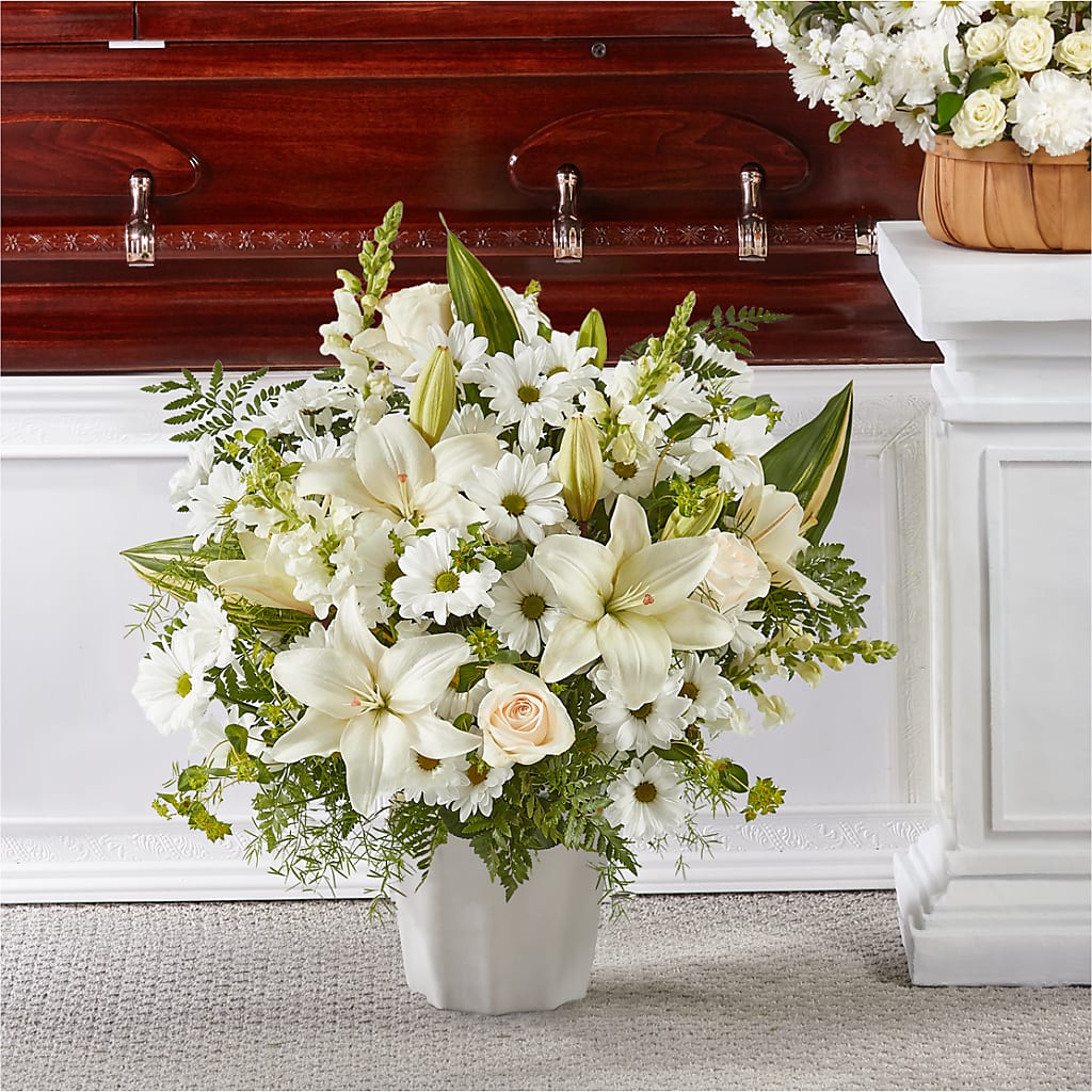 Thoughts of Tranquility Floor Basket – Floral Design At Evergreen Llc, Princeton NC