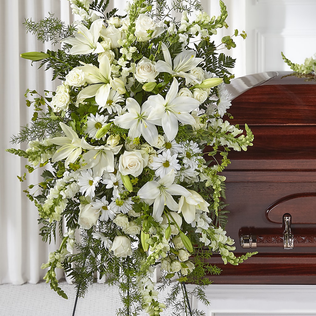 Loving Thoughts Standing Spray – Floral Design At Evergreen Llc, Princeton NC