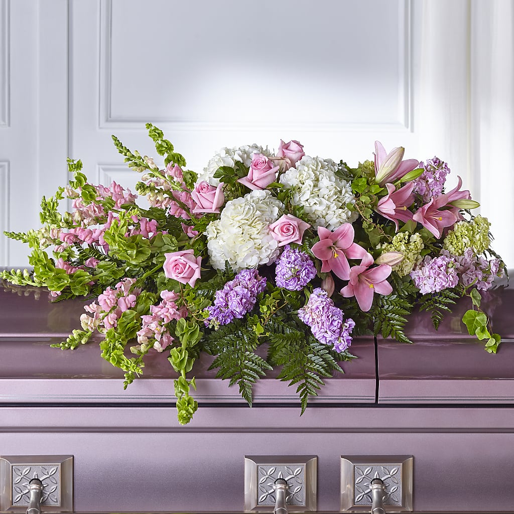Life's Gratitude Casket Spray – Floral Design At Evergreen Llc, Princeton NC