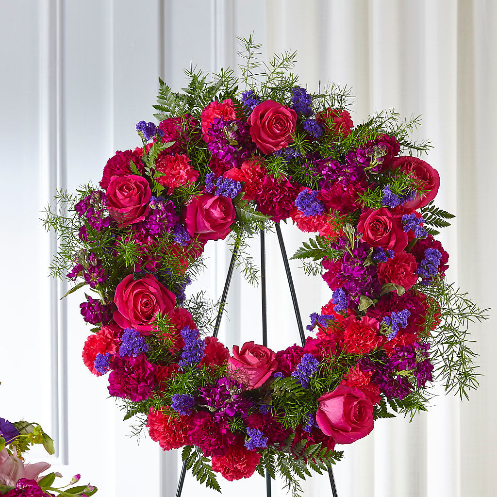Calming Colors Wreath – Floral Design At Evergreen Llc, Princeton NC