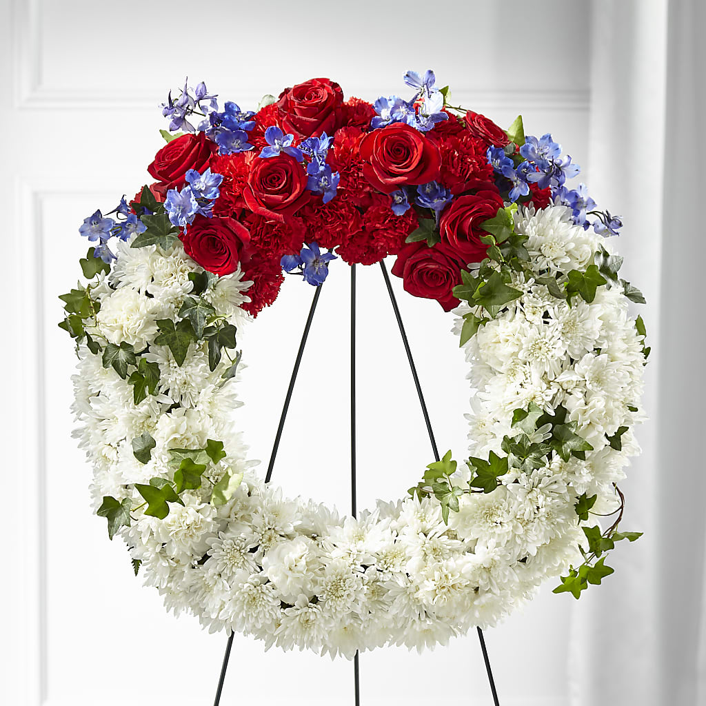 Patriotic Passion Wreath – Floral Design At Evergreen Llc, Princeton NC