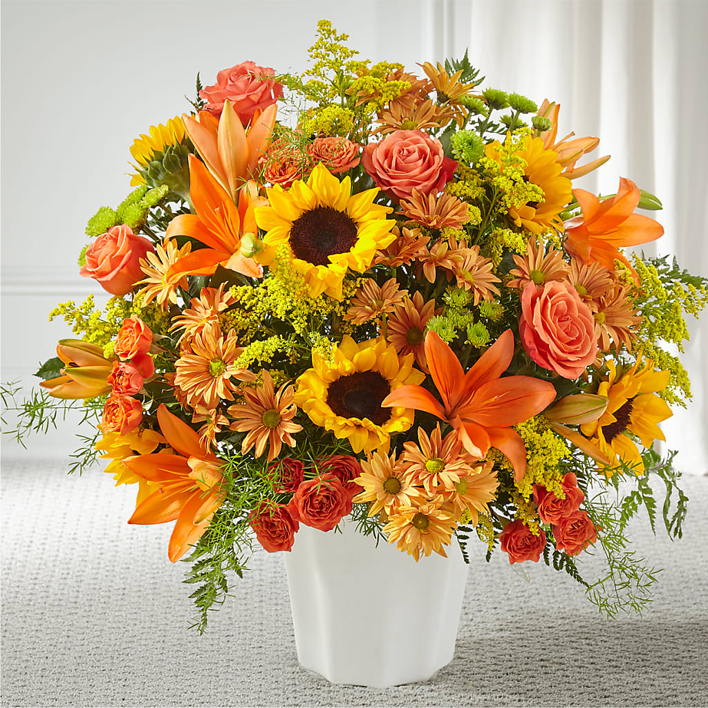 Harvest Thoughts Floor Basket – Floral Design At Evergreen Llc, Princeton NC