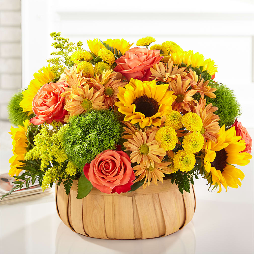 Harvest Sunflower Basket – Floral Design At Evergreen Llc, Princeton NC