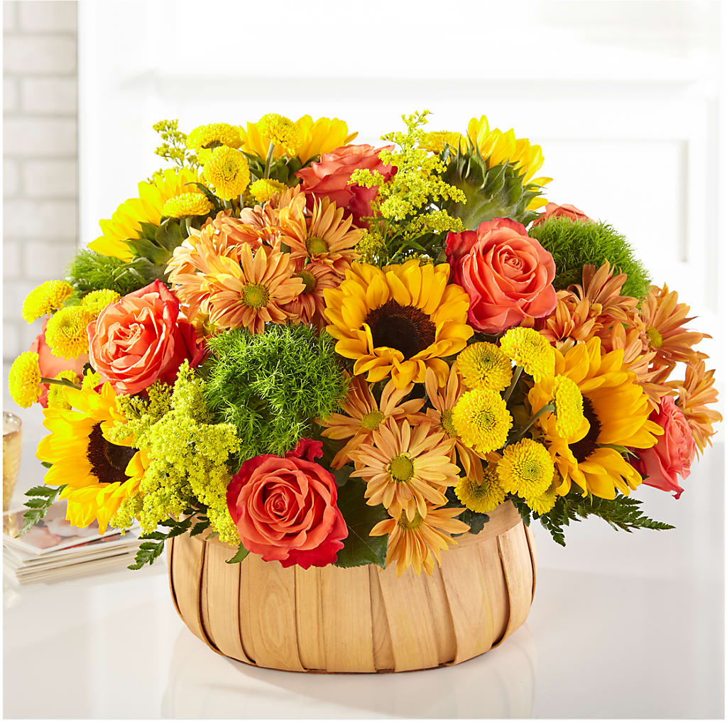 Harvest Sunflower Basket – Floral Design At Evergreen Llc, Princeton NC