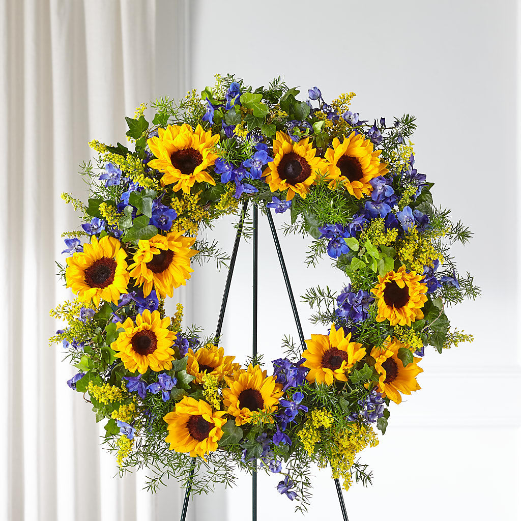 Bright Rays Wreath – Floral Design At Evergreen Llc, Princeton NC
