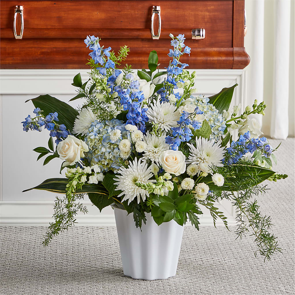 Everlasting Memories Floor Basket – Floral Design At Evergreen Llc, Princeton NC
