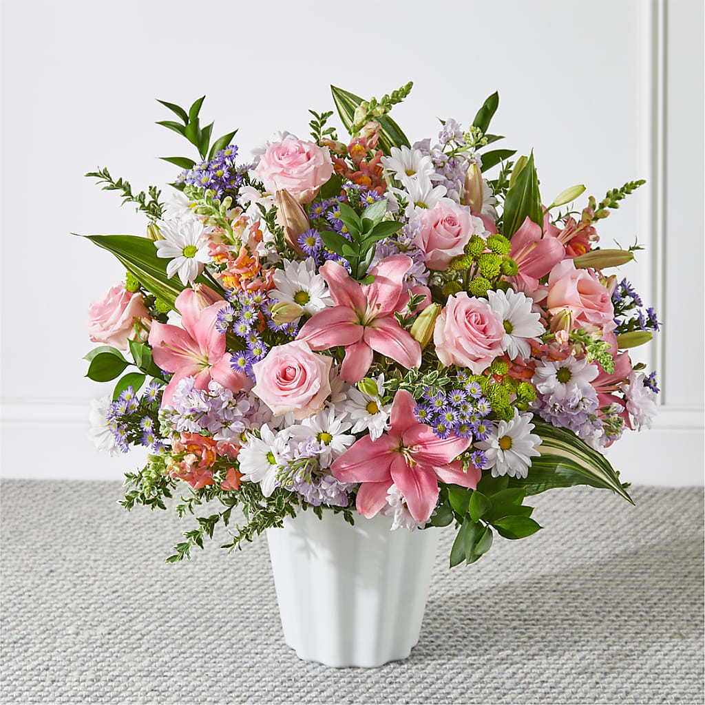 Abundant Compassion Floor Basket – Floral Design At Evergreen Llc, Princeton NC