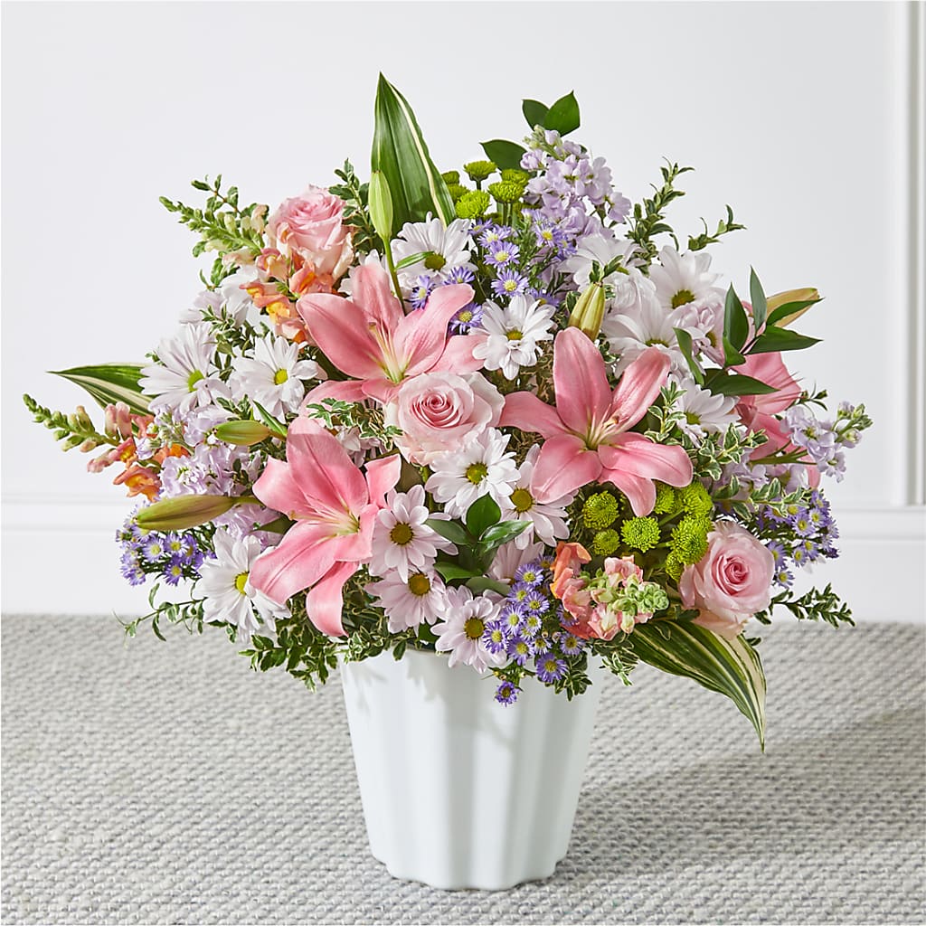 Abundant Compassion Floor Basket – Floral Design At Evergreen Llc, Princeton NC