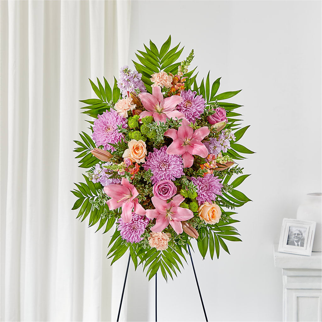 Love & Light Standing Spray – Floral Design At Evergreen Llc, Princeton NC