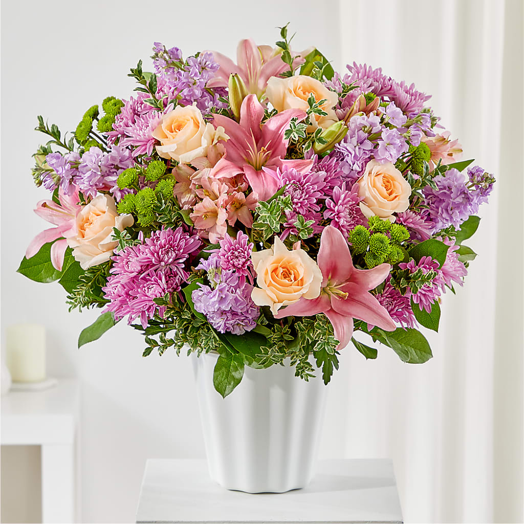 Supportive Embrace Tabletop Basket – Floral Design At Evergreen Llc, Princeton NC