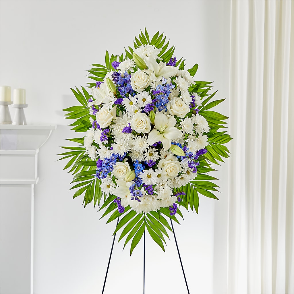 At Rest Standing Spray – Floral Design At Evergreen Llc, Princeton NC