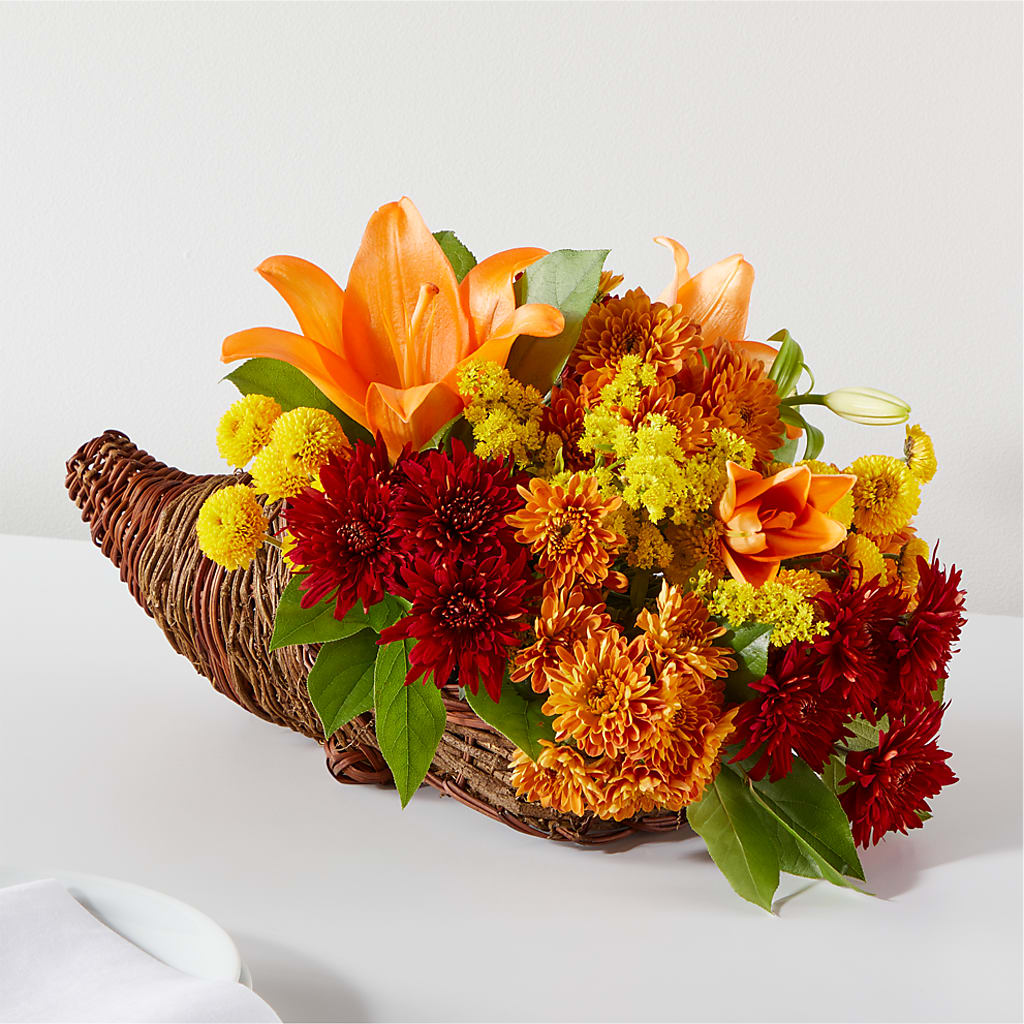 Bouquet of Blessings Cornucopia – Floral Design At Evergreen Llc, Princeton NC