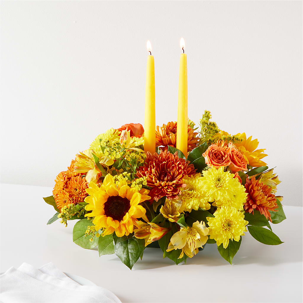 Autumn Harmony Centerpiece – Floral Design At Evergreen Llc, Princeton NC
