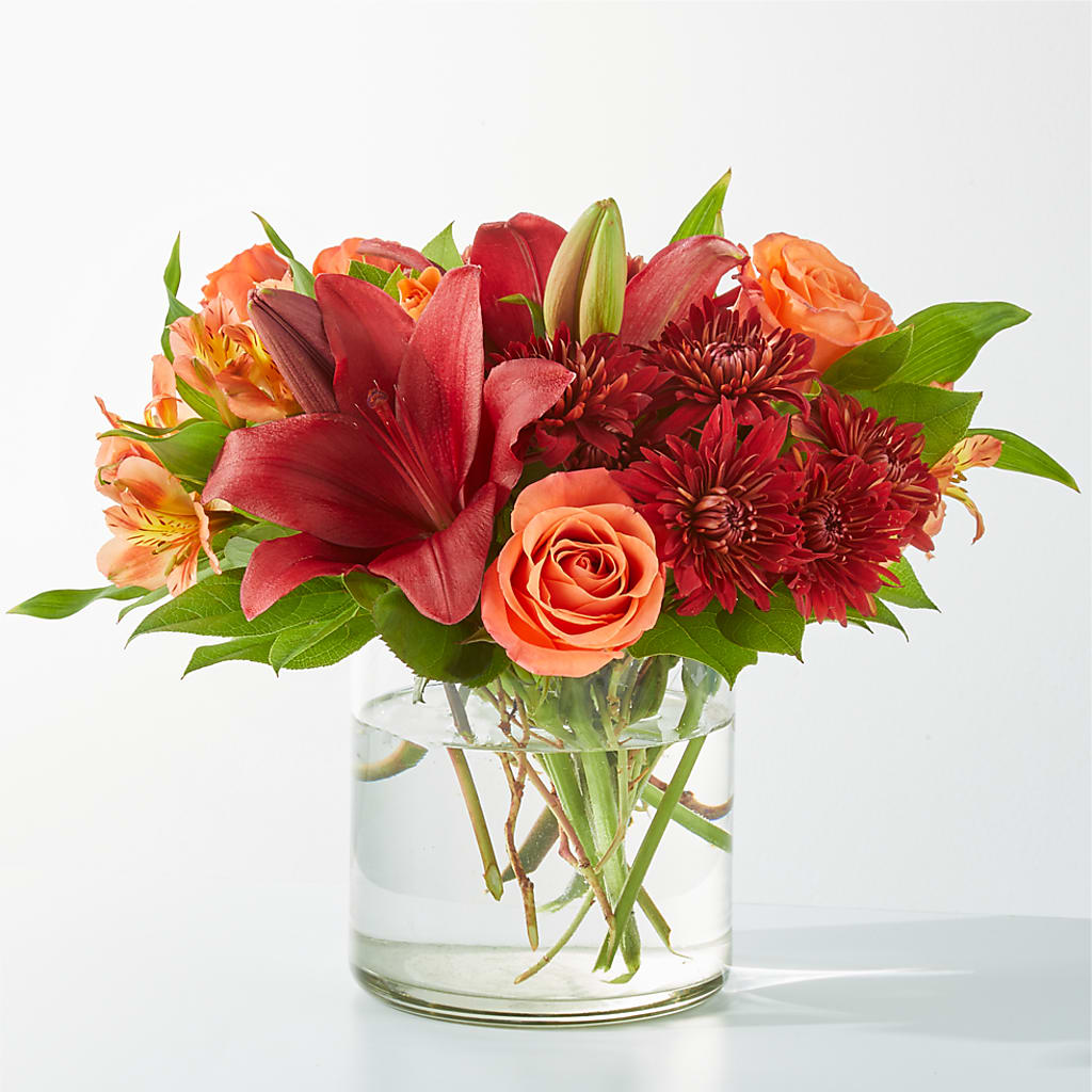 Crimson Leaves Bouquet – Floral Design At Evergreen Llc, Princeton NC