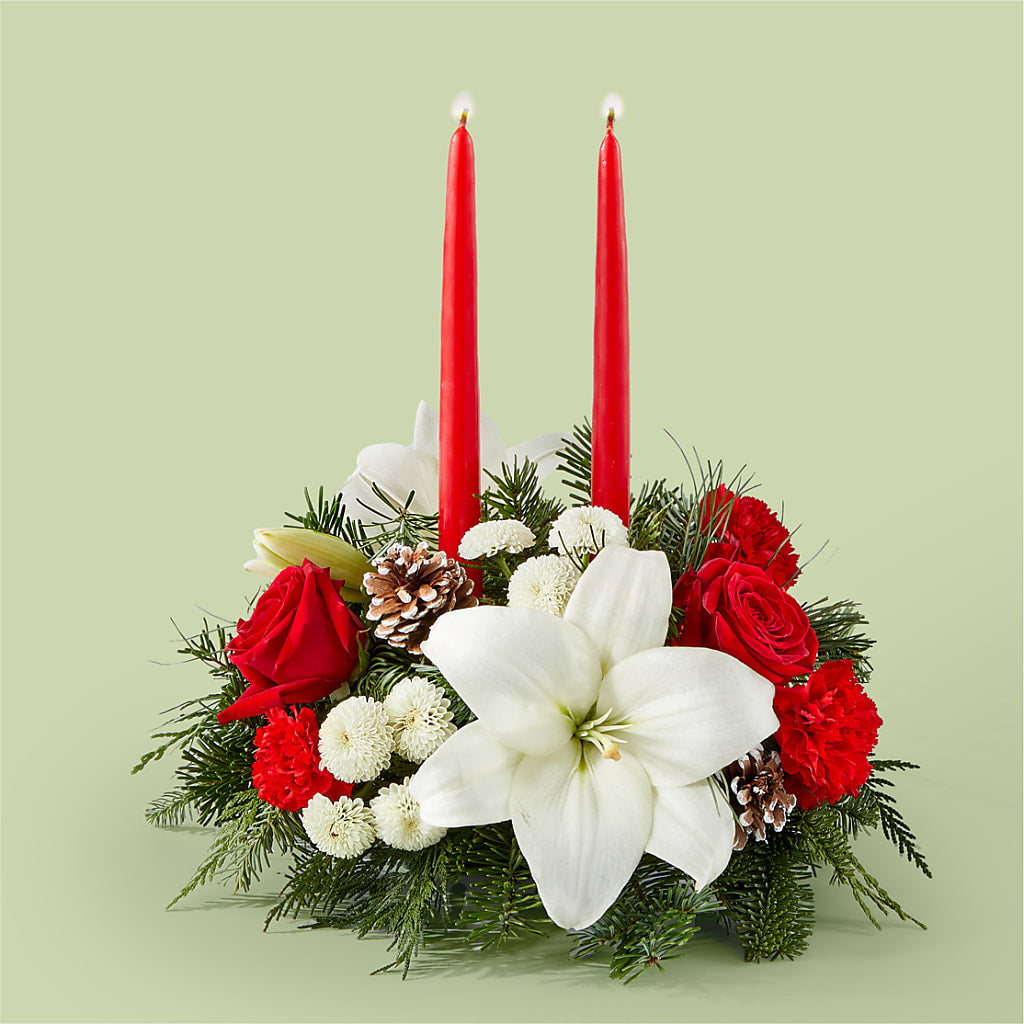 Seasonal Festivities Centerpiece – Floral Design At Evergreen Llc, Princeton NC