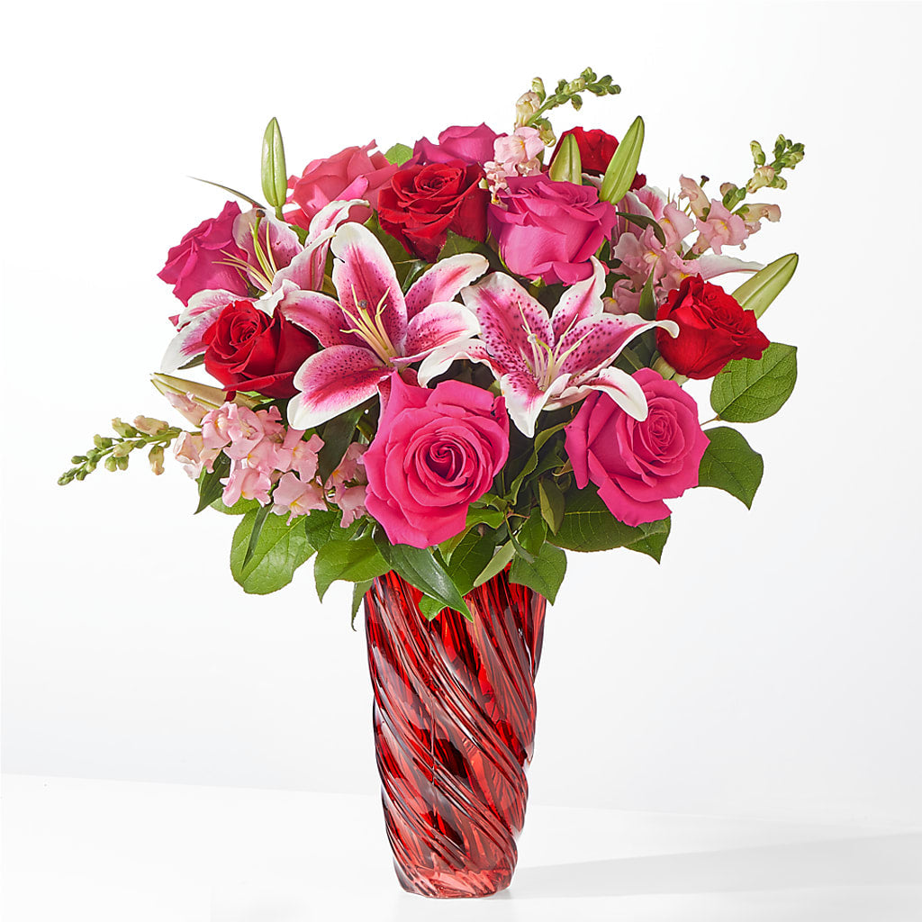 Always You Bouquet with Luxe Swirl Vase – Floral Design At Evergreen Llc, Princeton NC