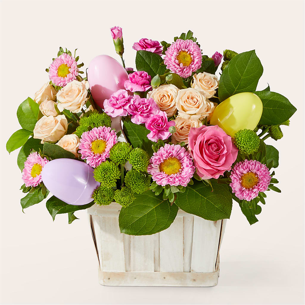 Get Eggcited Basket – Floral Design At Evergreen Llc, Princeton NC