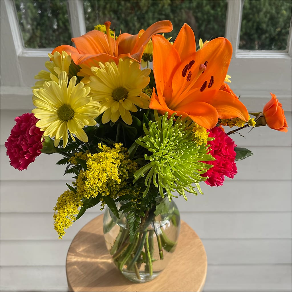 Bold & Bright – A Florist Original –  Floral Design At Evergreen Llc, Princeton NC