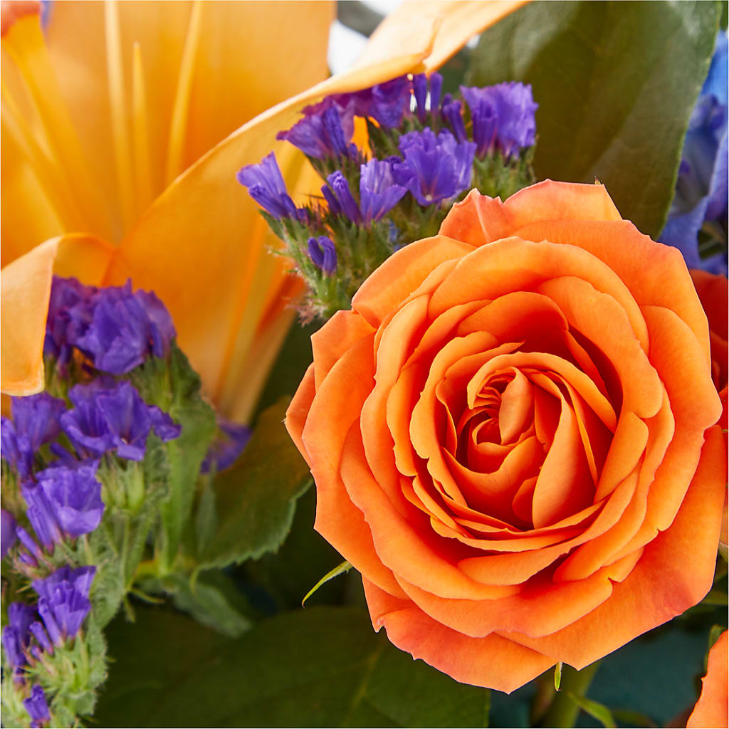Radiant Citrus Box Bouquet –  Floral Design At Evergreen Llc, Princeton NC