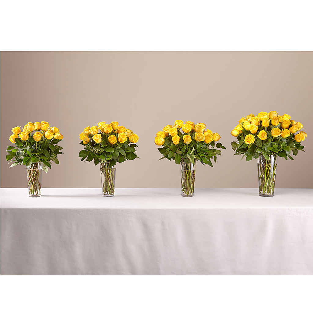 Long Stem Yellow Rose Bouquet –  Floral Design At Evergreen Llc, Princeton NC