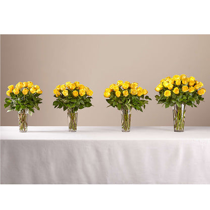 Long Stem Yellow Rose Bouquet –  Floral Design At Evergreen Llc, Princeton NC
