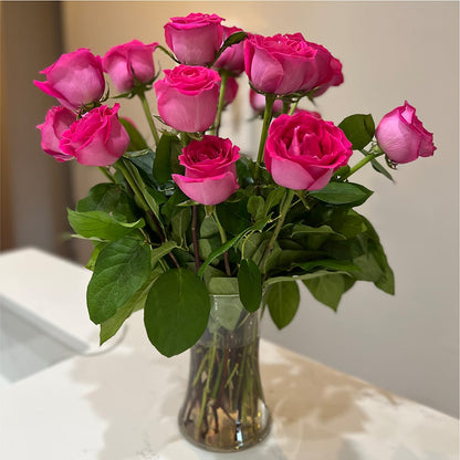 Long Stem Pink Rose Bouquet –  Floral Design At Evergreen Llc, Princeton NC