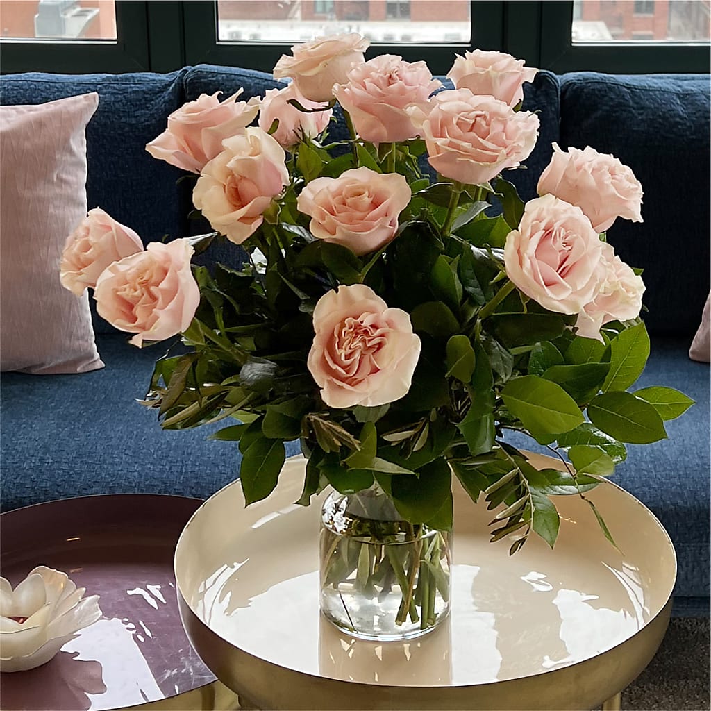 Long Stem Pink Rose Bouquet –  Floral Design At Evergreen Llc, Princeton NC