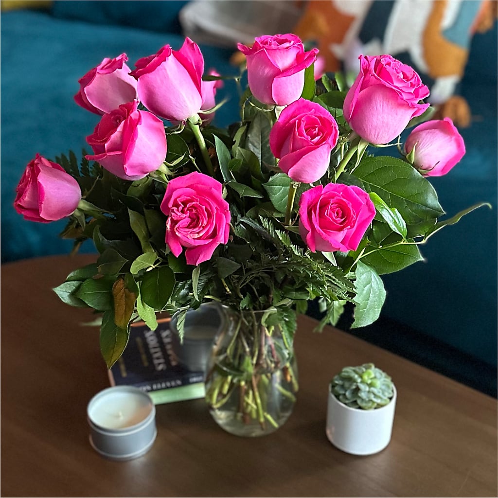 Long Stem Pink Rose Bouquet –  Floral Design At Evergreen Llc, Princeton NC