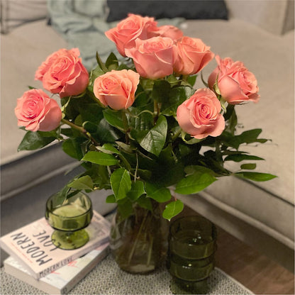 Long Stem Pink Rose Bouquet –  Floral Design At Evergreen Llc, Princeton NC