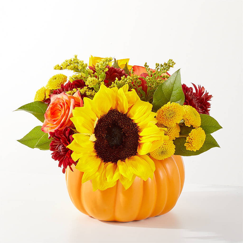 Golden Gourd Pumpkin Bouquet –  Floral Design At Evergreen Llc, Princeton NC