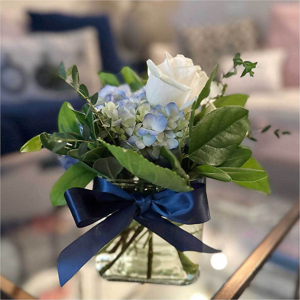Sky Blue Delight Bouquet –  Floral Design At Evergreen Llc, Princeton NC