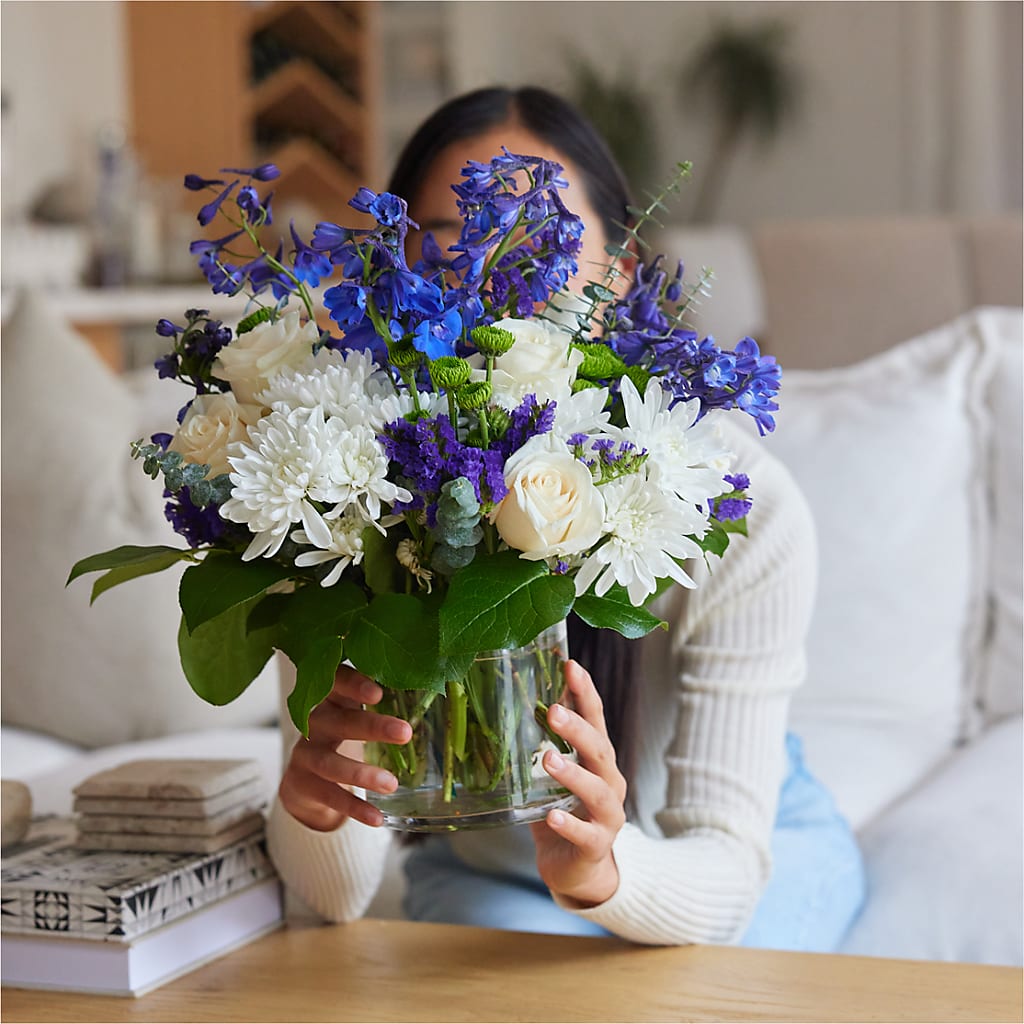 Cerulean Waves Bouquet –  Floral Design At Evergreen Llc, Princeton NC
