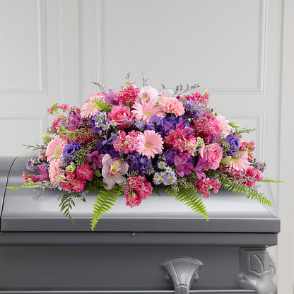 Glorious Garden Casket Spray –  Floral Design At Evergreen Llc, Princeton NC
