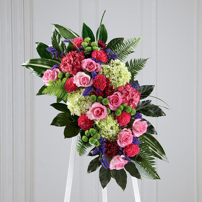 Refreshing Mix Standing Spray –  Floral Design At Evergreen Llc, Princeton NC
