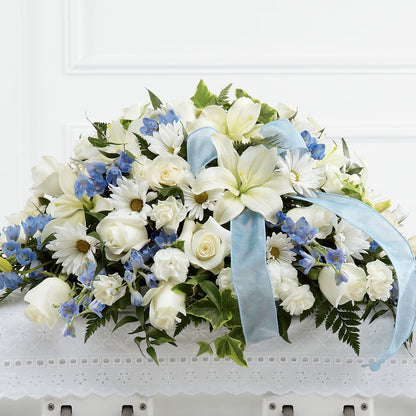 Tender Treasure Casket Spray –  Floral Design At Evergreen Llc, Princeton NC