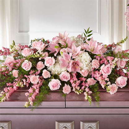Life & Remembrance Casket Spray –  Floral Design At Evergreen Llc, Princeton NC