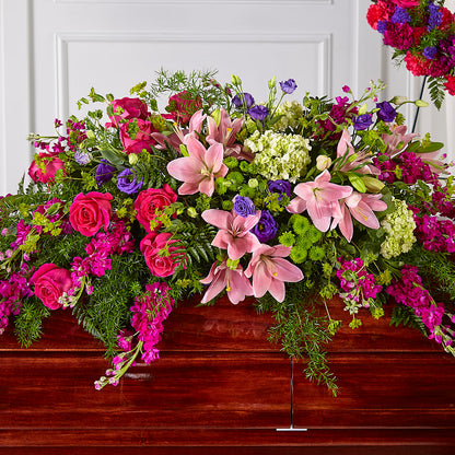 Radiant Tribute Casket Spray –  Floral Design At Evergreen Llc, Princeton NC