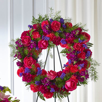 Calming Colors Wreath –  Floral Design At Evergreen Llc, Princeton NC