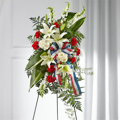 Stars of Life Standing Spray –  Floral Design At Evergreen Llc, Princeton NC