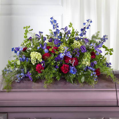 Always Treasured Casket Spray –  Floral Design At Evergreen Llc, Princeton NC
