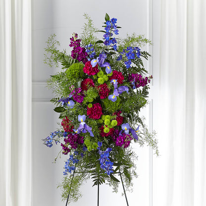 Heavenly Skies Standing Spray –  Floral Design At Evergreen Llc, Princeton NC