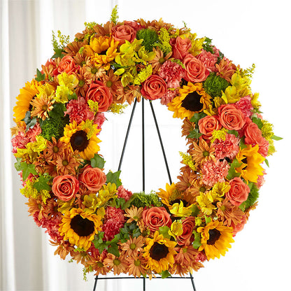 Autumnal Memories Wreath (Standard) –  Floral Design At Evergreen Llc, Princeton NC